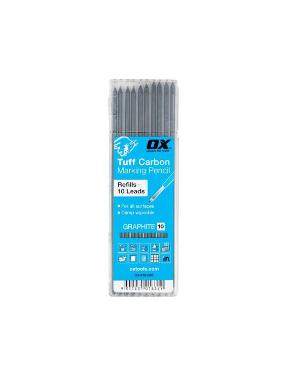 OX Pro Tuff Carbon Marking Pencil Graphite Leads (10-Pack)