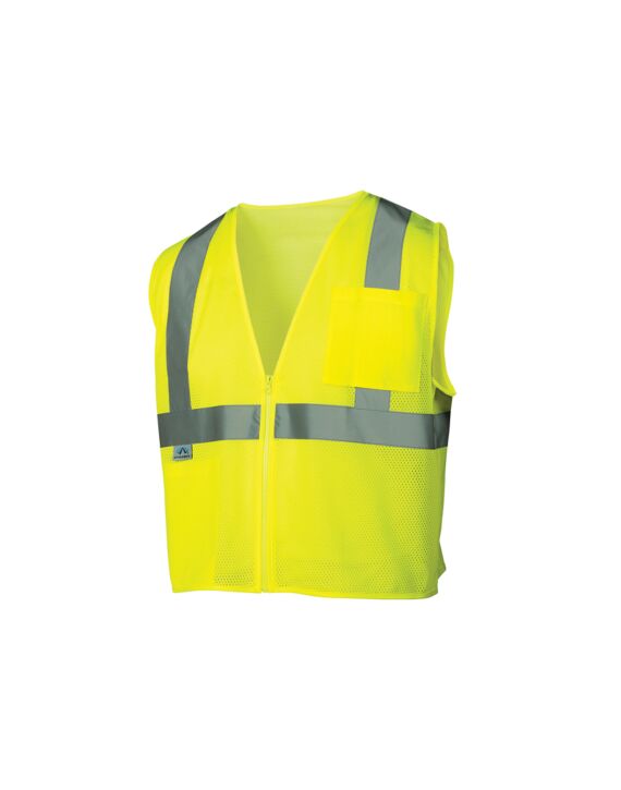 RVZ21 Medium Class 2 Mesh Safety Vest Lime w/Pocket