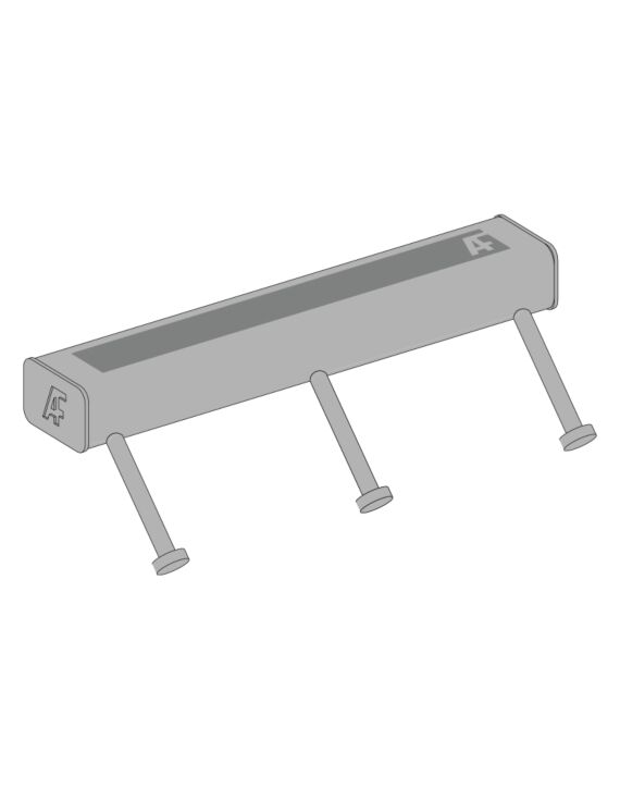 16" HSS Tube Embeds with (3) 45 Degree 3" Studs