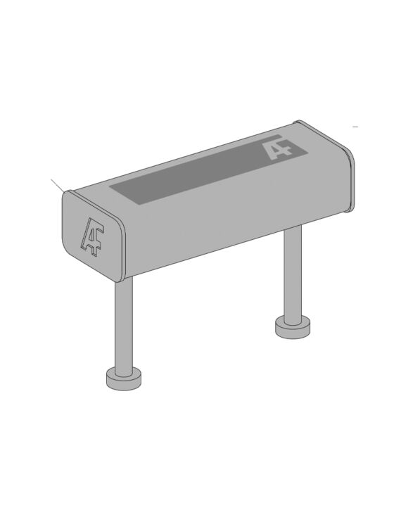 8” HSS Tube Embeds with (2) 3” Studs