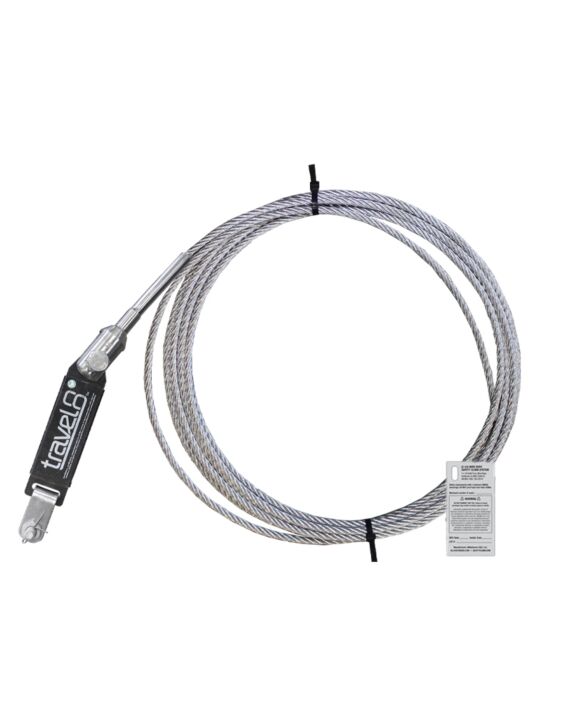 3/8 x 210ft Galvanized Safety Climb Cable Assembly with Hardware