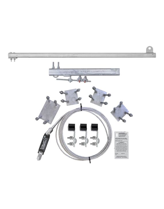 470ft Ladder Mount Safety Climb System HDG with Galvanized Cable & 60" Top Bracket