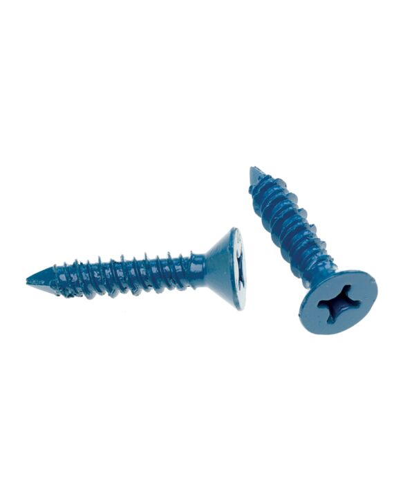CS-F Flat Phillips Concrete Masonry Screw Blue Ruspert