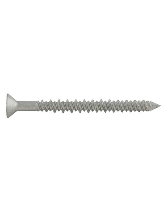 1/4 x 1-1/4 Flat Phillips Concrete Screw Gr 410 Stainless Steel Silver Galvanized 100/Box