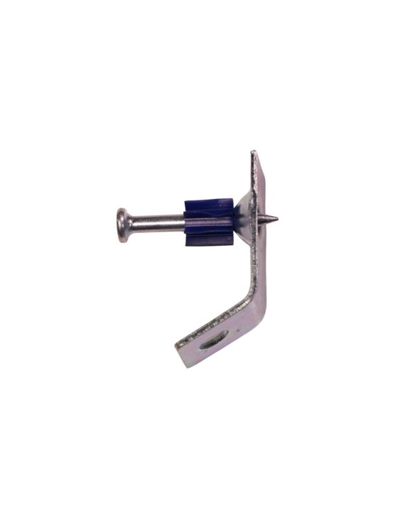 1-1/4 .300 Head Powder Actuated Drive Pin w/ 45 Degree Angle Ceiling Clip 100/Box - 1000/Ctn