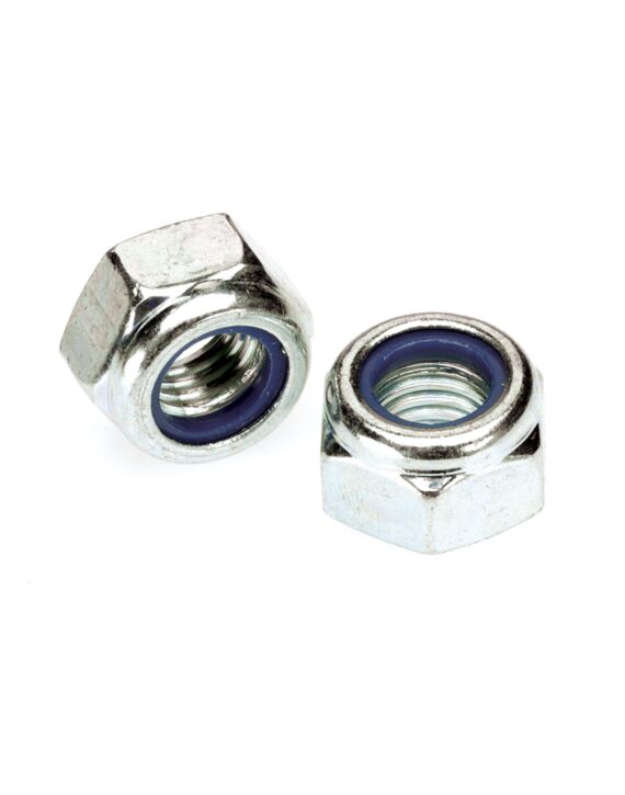 Hex Lock Nut Nylon Insert Zinc