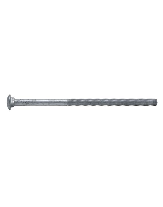 5/8-11 x 10, 6" Thread Carriage Bolt A307 HD Galvanized - 25/box