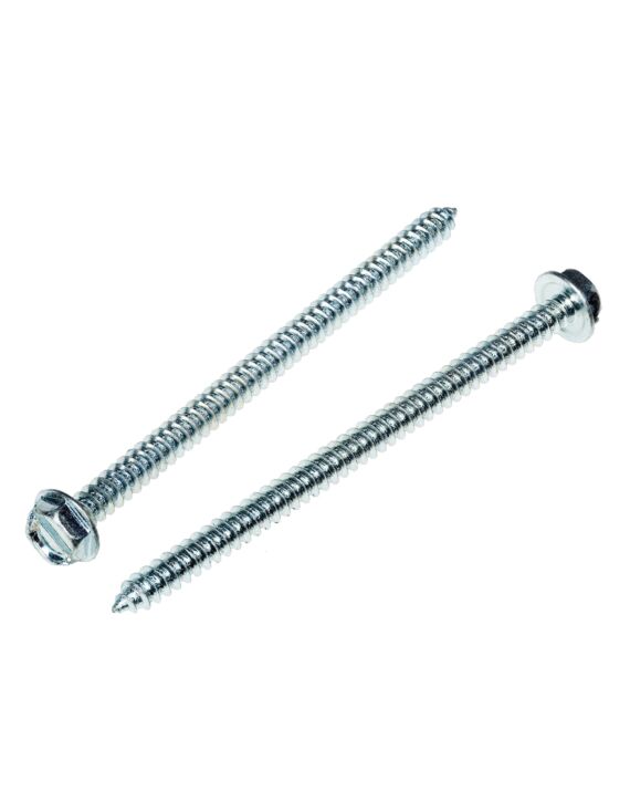 Hex Slot Washer Sheet Metal Screw Zinc