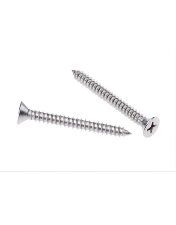 12 x 2 Flat Phillips Head Sheet Metal Screw Gr 18.8 Stainless Steel