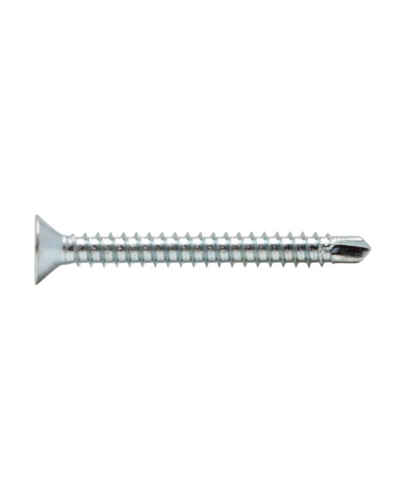 6 x 1-1/2 Flat Phillips Head Self Drilling Screw Zinc 100/Box