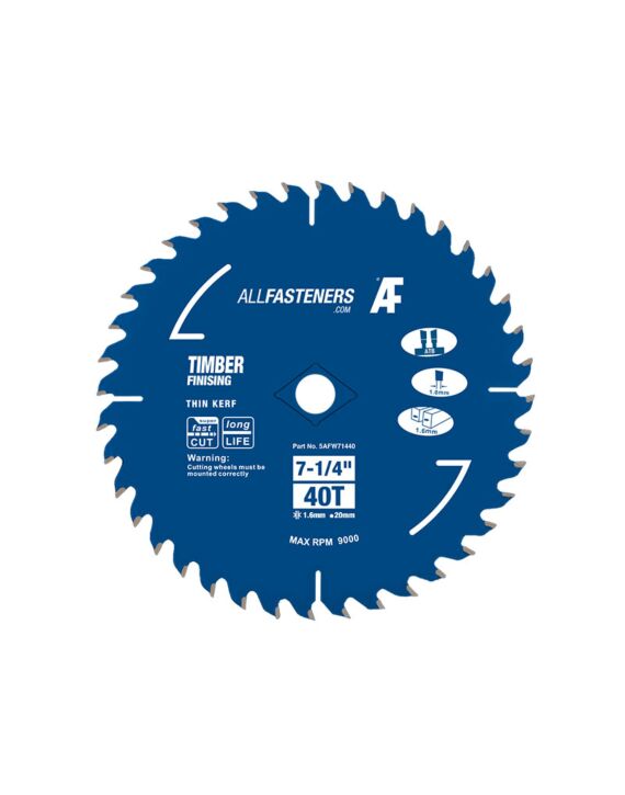 7-1/4 x 5/8DK x 40T Carbide Tipped Circular Saw Blade For Wood Finishing 10/Box