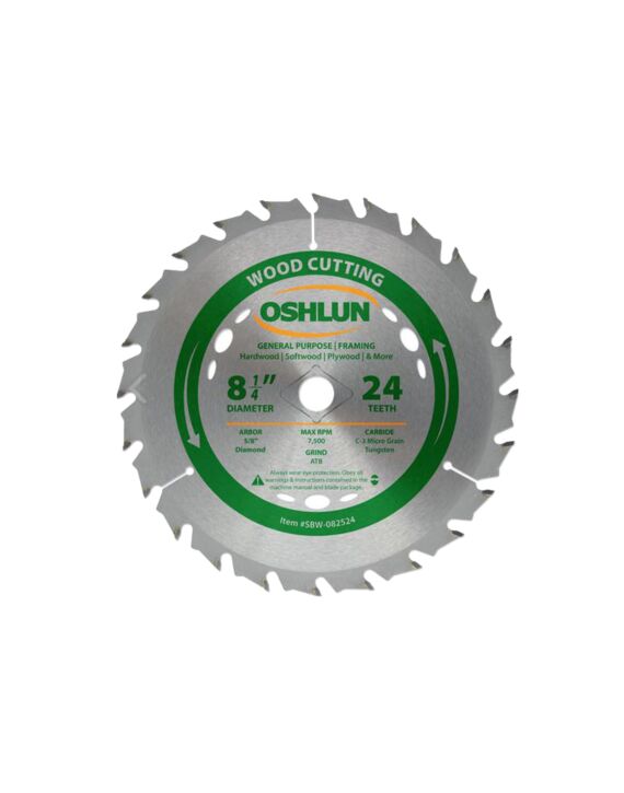 8-1/4 x 24T Wood Framing Carbide Tipped Circular Saw Blade