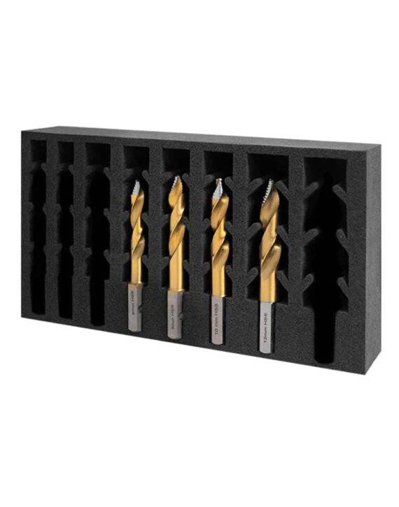 HMT VersaDrive TurboTip Impact Drill Bit Set, 3/16, 1/4, 5/16, 1/2"