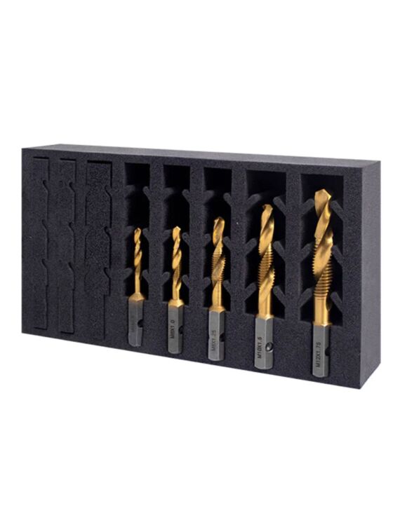 HMT VersaDrive Spiral Flute Combi Drill Tap Set, 1/4, 5/16, 3/8, 1/2" UNC