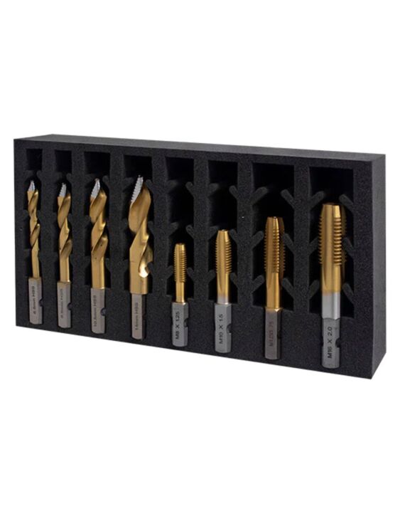 HMT VersaDrive Combo Set, #7, #F, 5/16, 27/64 TurboTip + 1/4, 5/16, 3/8, 1/2" Taps