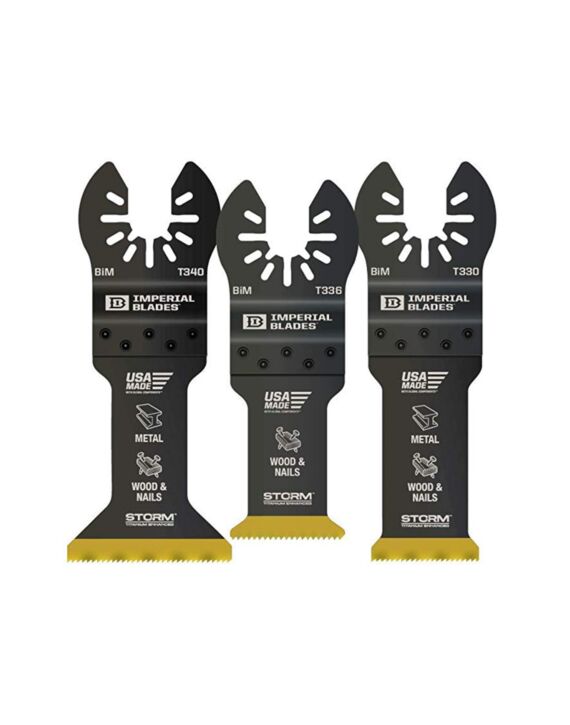 One Fit™ Storm Titanium Metal/Wood Oscillating Blades Variety Pack of 3