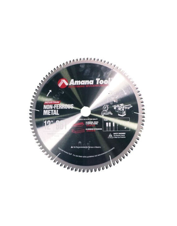 12 x 1 x 96T Carbide Tipped Triple Chip Circular Saw Blade for Non Ferrous