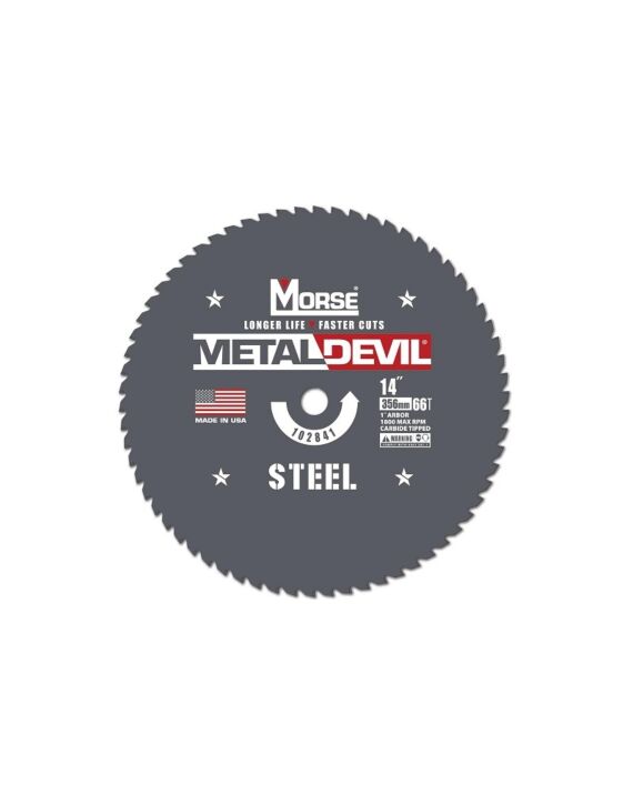 CSM1466FSC 14 x 66T Metal Devil® Steel Cutting Circular Saw Blade, 1in Arbor