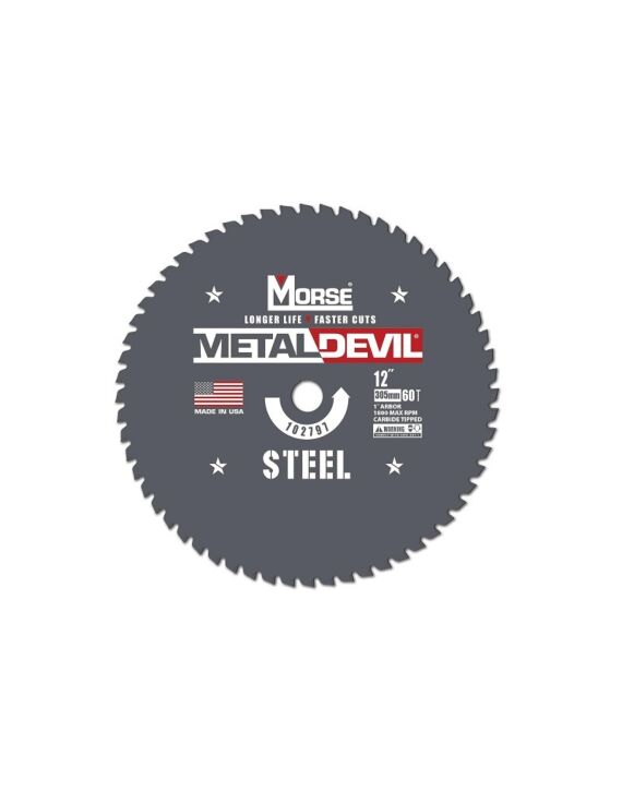 CSM1260FSC 12 x 60T Metal Devil® Steel Cutting Circular Saw Blade, 1in Arbor