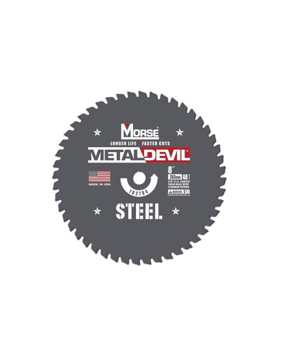 CSM848FSC 8 x 48T Metal Devil® Steel Cutting Circular Saw Blade, 5/8 Arbor