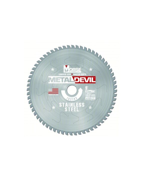 CSM964FSSC 9 x 64T Metal Devil® Stainless Steel Cutting Circular Saw Blade, 1in Arbor