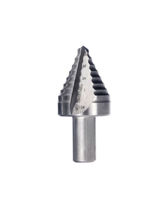 1/4 to 1-3/8 by 16ths Step Drill Bit 1/4 Straight Shank