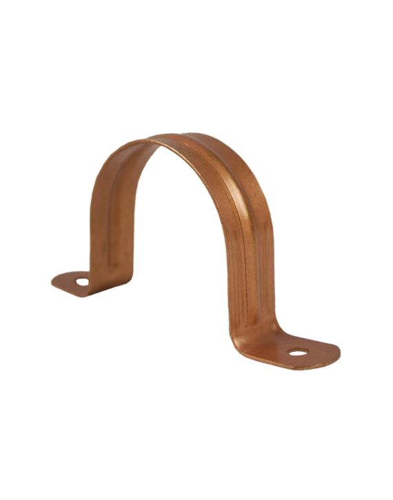 Two Hole Pipe Straps - Copper Finish