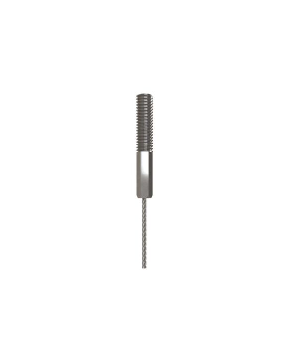1/8" 250 lb Rated x 5ft, 3/8-16 Stud Cables, 10/Bag
