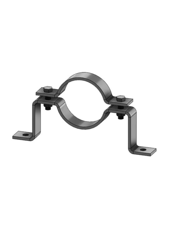 Offset Pipe Clamps - Plain Steel