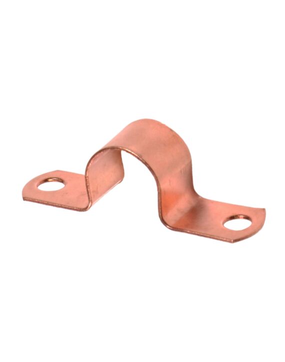 1/2 Pipe Strap 2 Hole Copper Epoxy 100/Box