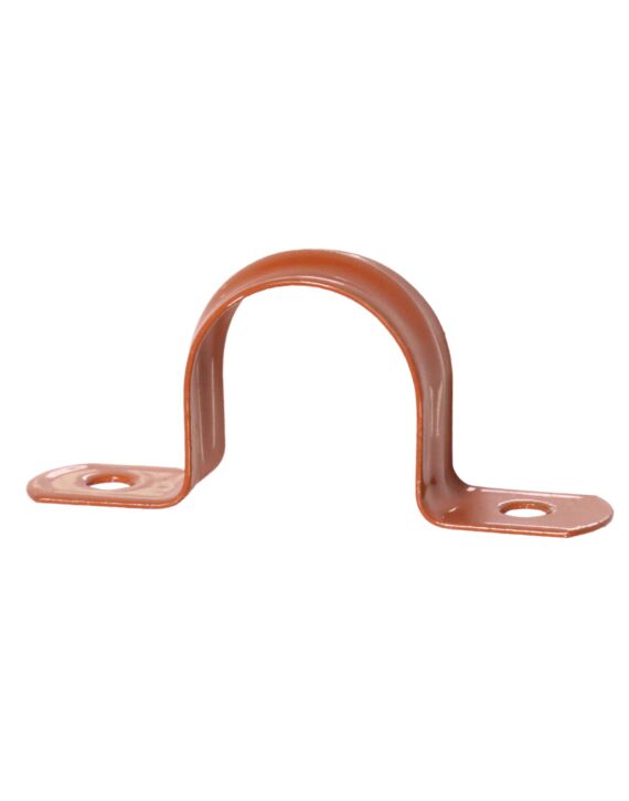 3/4 Pipe Strap 2-Hole Copper Epoxy 100/Box