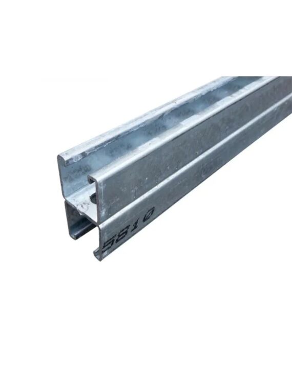 1-5/8 x 20ft Double Back (3-1/4 Overall) Strut Channel Pre-Galvanized 12ga Short Slot - 10/Bundle