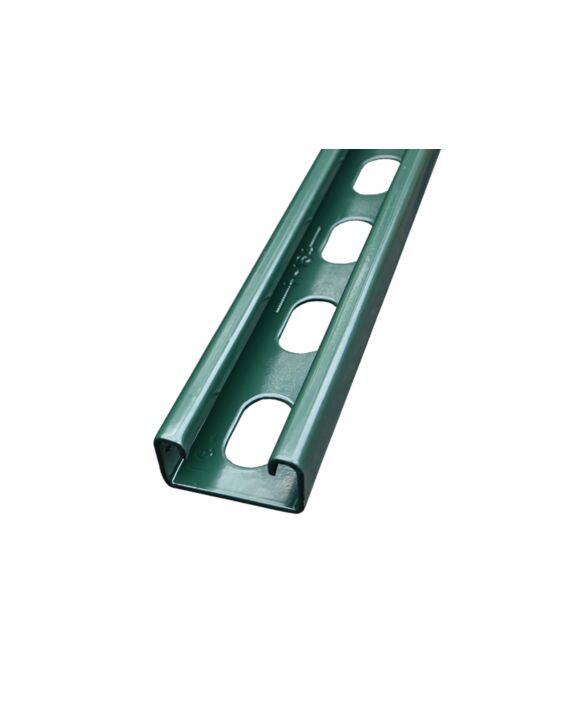 1-5/8 x 10ft Strut Channel Green 12ga Short Slot