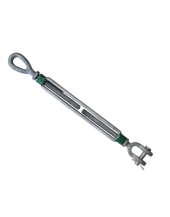 G-6315 3/4 x 12 Green Pin Eye & Jaw Turnbuckle Galvanized WLL 2.36T