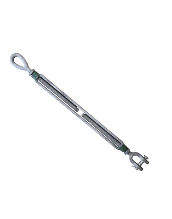 G-6315 3/4 x 18 Green Pin Eye & Jaw Turnbuckle Galvanized WLL 2.36T