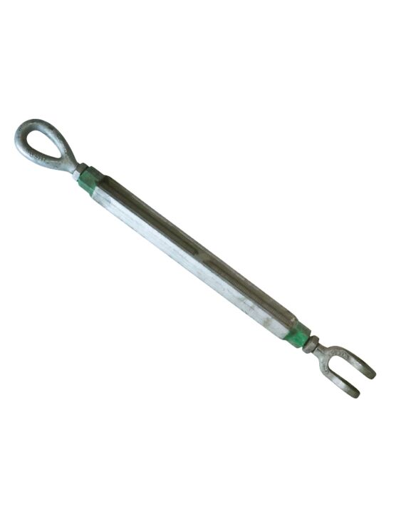 G-6315 1 x 18 Green Pin Eye & Jaw Turnbuckle Galvanized WLL 4.54T