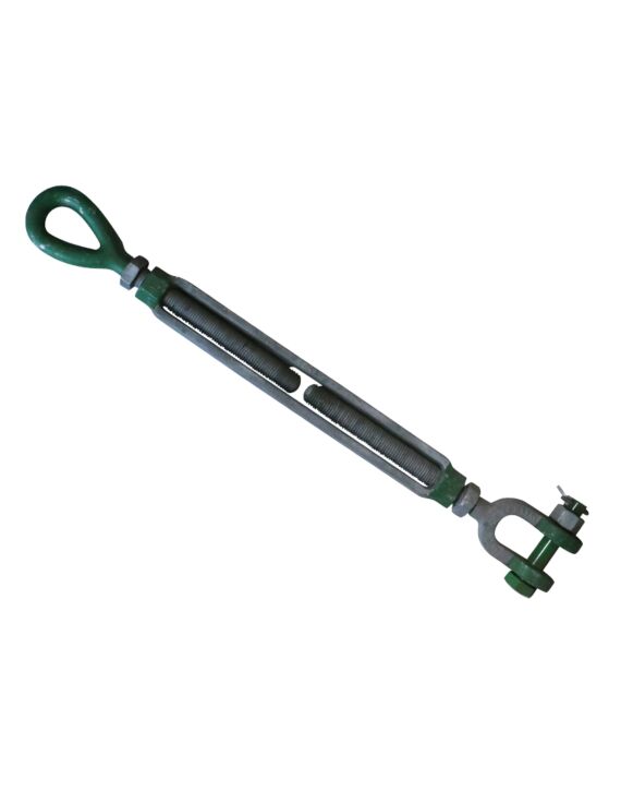 1-1/4 x 18 Green Pin Polar Eye & Jaw Turnbuckle Galvanized E-J 6, 9T