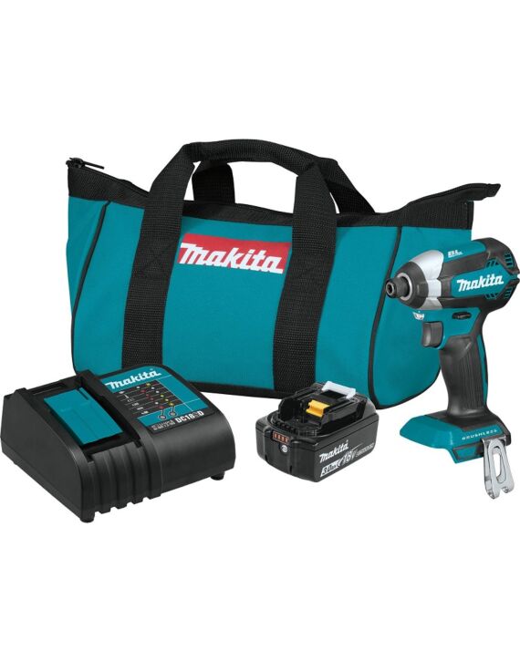 18V LXT® Lithium‑Ion Brushless Cordless Impact Driver Kit with 3.0Ah Battery, Charger & Bag