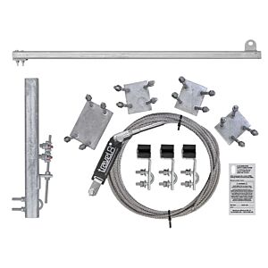 Ladder Mount HDG with 60" Top Bracket - Stainless Steel Wire Rope
