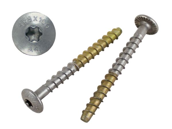 #8 X 1-1/2 Torx Security Sheet Metal Screws - Button Head, Stainless Steel (25-Pack)