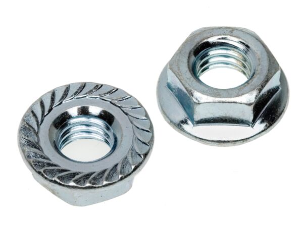 Serrated Flange Hex Lock Nut Zinc