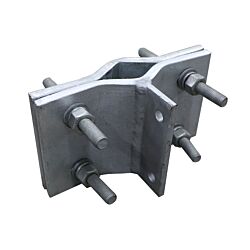 Phoenix 2in to 4in Round Leg Safety Climb Bracket Top and Bottom Galvanized with Hardware