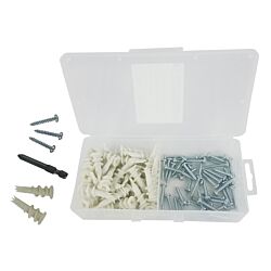#8 Zip-Mate EZ Anchor Nylon Kit - Kit includes (50) anchors, (50) 8 x 1 Pan combo sheet metal screws and (1) #2 x 2" Phillips bit