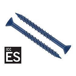 XCS-F Flat Head Torx Drive Concrete Masonry Screw Blue Ruspert - ICC Evaluated