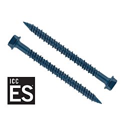 XCS-H Hex Head Concrete Masonry Screw Blue Ruspert - ICC Evaluated