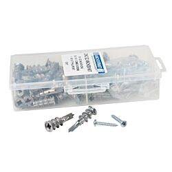 #8 Zip-Mate EZ Anchor Zinc Kit - 25/Case - Kit includes (50) anchors, (50) 8 x 1 Pan combo sheet metal screws and (1) #2 x 2" Phillips bit