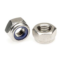 Hex Lock Nut Nylon Insert 18-8 Stainless Steel
