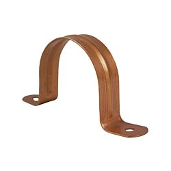 Two Hole Pipe Straps - Copper Finish