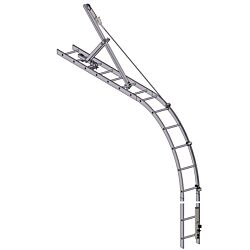 Curved Ladder Mount HDG - Galvanized Cable