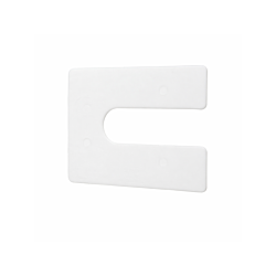 1/32 x 3 x 4 Horseshoe Shim White Box of 500